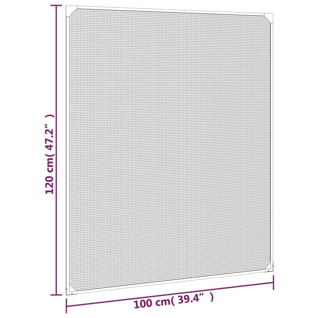 vidaXL Magneettinen hyönteisverkko ikkunaan antrasiitti 100x120 cm hinta ja tiedot | Hyttysverkot | hobbyhall.fi