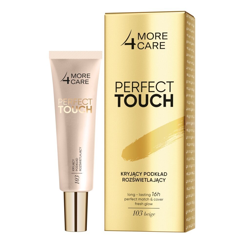 More4Care Perfect Touch Heleyttävä Peitevoide 103 Beige, 30ml hinta ja tiedot | Meikkivoiteet ja puuterit | hobbyhall.fi