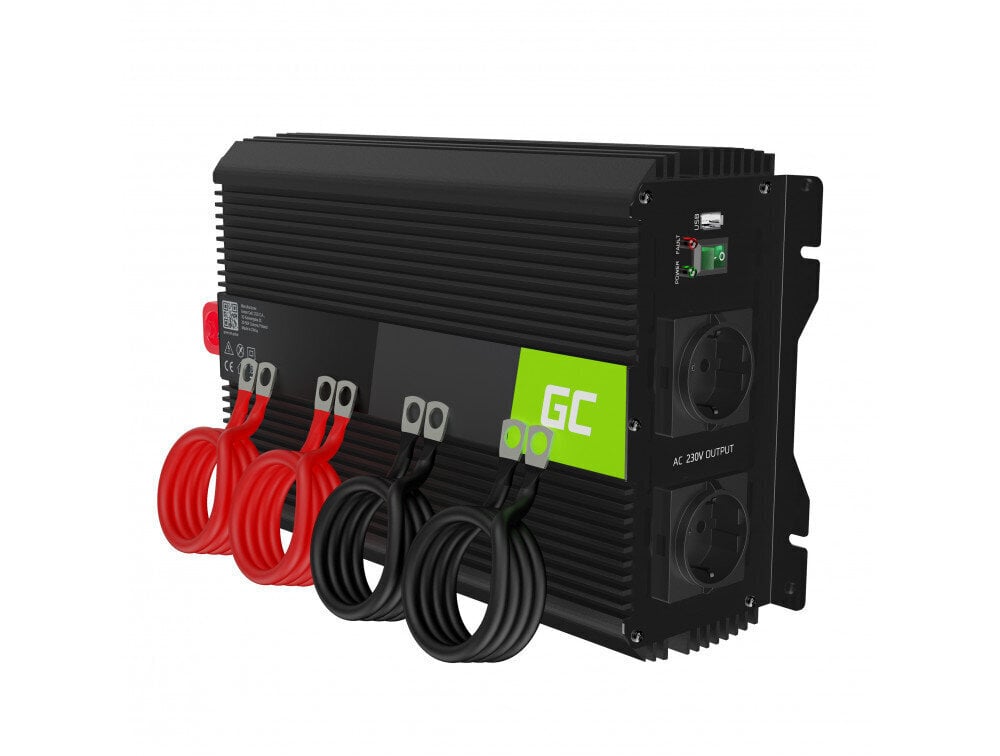 Green Cell Power Inverter Pro 12 V - 230 V 3000W/6000W modifioitu siniaalto hinta ja tiedot | Aggregaatit | hobbyhall.fi