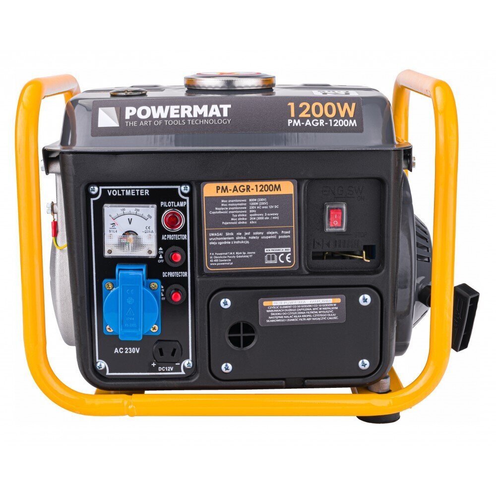 Bensiinigeneraattori Powermat 1200W hinta ja tiedot | Aggregaatit | hobbyhall.fi