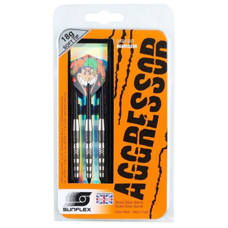 Darts Sunflex Aggressor 3, 18 g, musta hinta ja tiedot | Darts | hobbyhall.fi