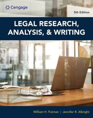 Legal Research, Analysis, and Writing 5th edition hinta ja tiedot | Talouskirjat | hobbyhall.fi