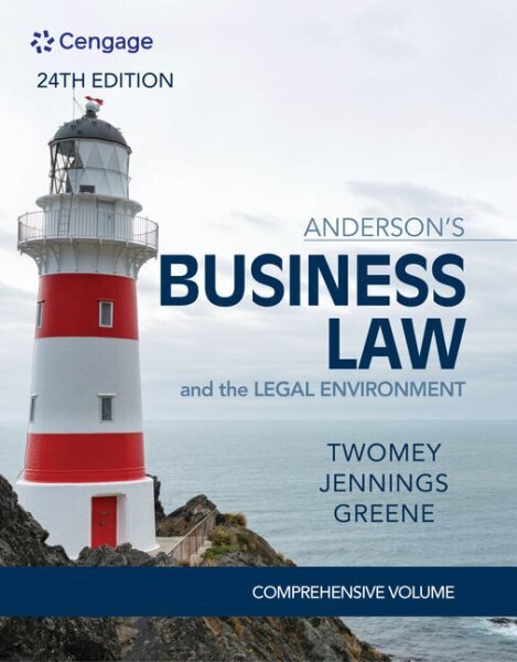 Anderson's Business Law & The Legal Environment - Comprehensive Edition 24th edition hinta ja tiedot | Talouskirjat | hobbyhall.fi