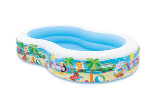 Puhallettava uima-allas Intex Swim Center Seashore, 262 x 160 x 46 cm hinta ja tiedot | Uima-altaat | hobbyhall.fi