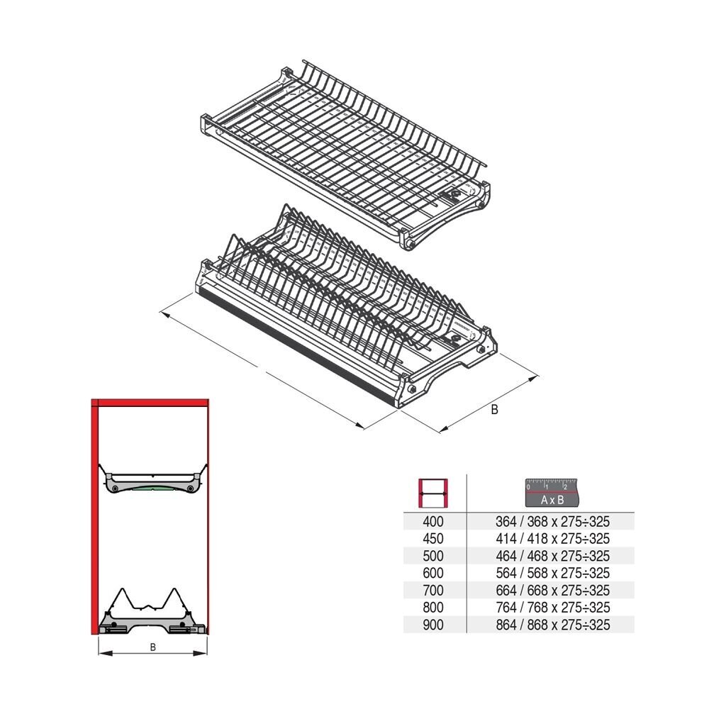 Rejs kuivausrumpu kehyksellä, kromi, 600 mm hinta ja tiedot | Keittiökalusteiden lisätarvikkeet | hobbyhall.fi