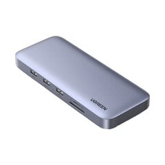 Sovitin UGREEN 70305 CM280 9in1 Type-C Sisään HDMI/VGA/DP 3USB3.0 PD100W SD/TF DC5V／2A för HUAWEI Mate40/P50 Samsung S20 hinta ja tiedot | Adapterit | hobbyhall.fi