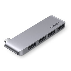 Sovitin UGREEN 60563 CM263 4in1 Type-C Sisään HUB 4USB3.0 för HUAWEI Mate40/P50 Samsung S20 hinta ja tiedot | Adapterit | hobbyhall.fi