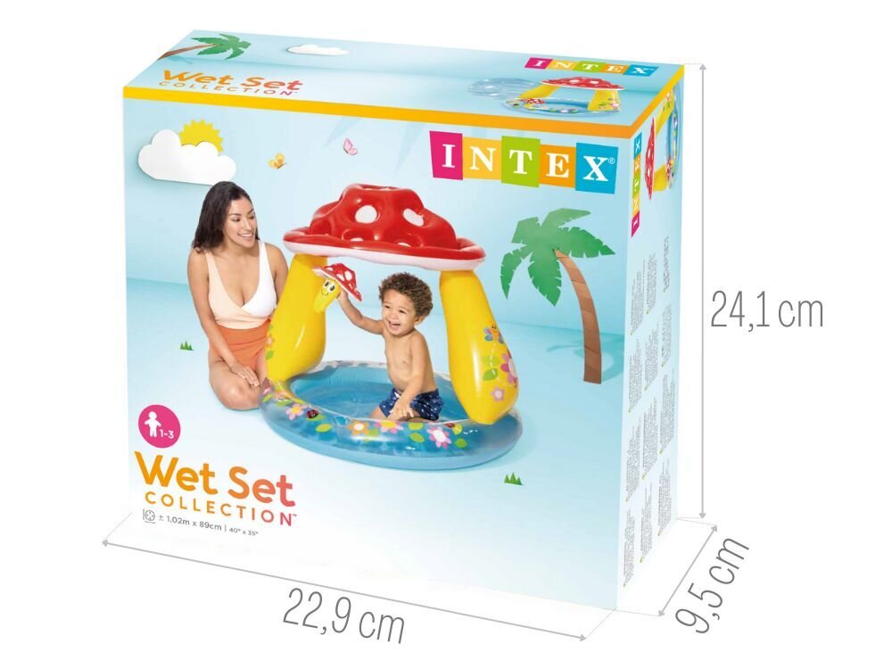 Ilmatäytteinen pyöreä lastenallas Intex, 102 x 102 cm hinta ja tiedot | Uima-altaat | hobbyhall.fi