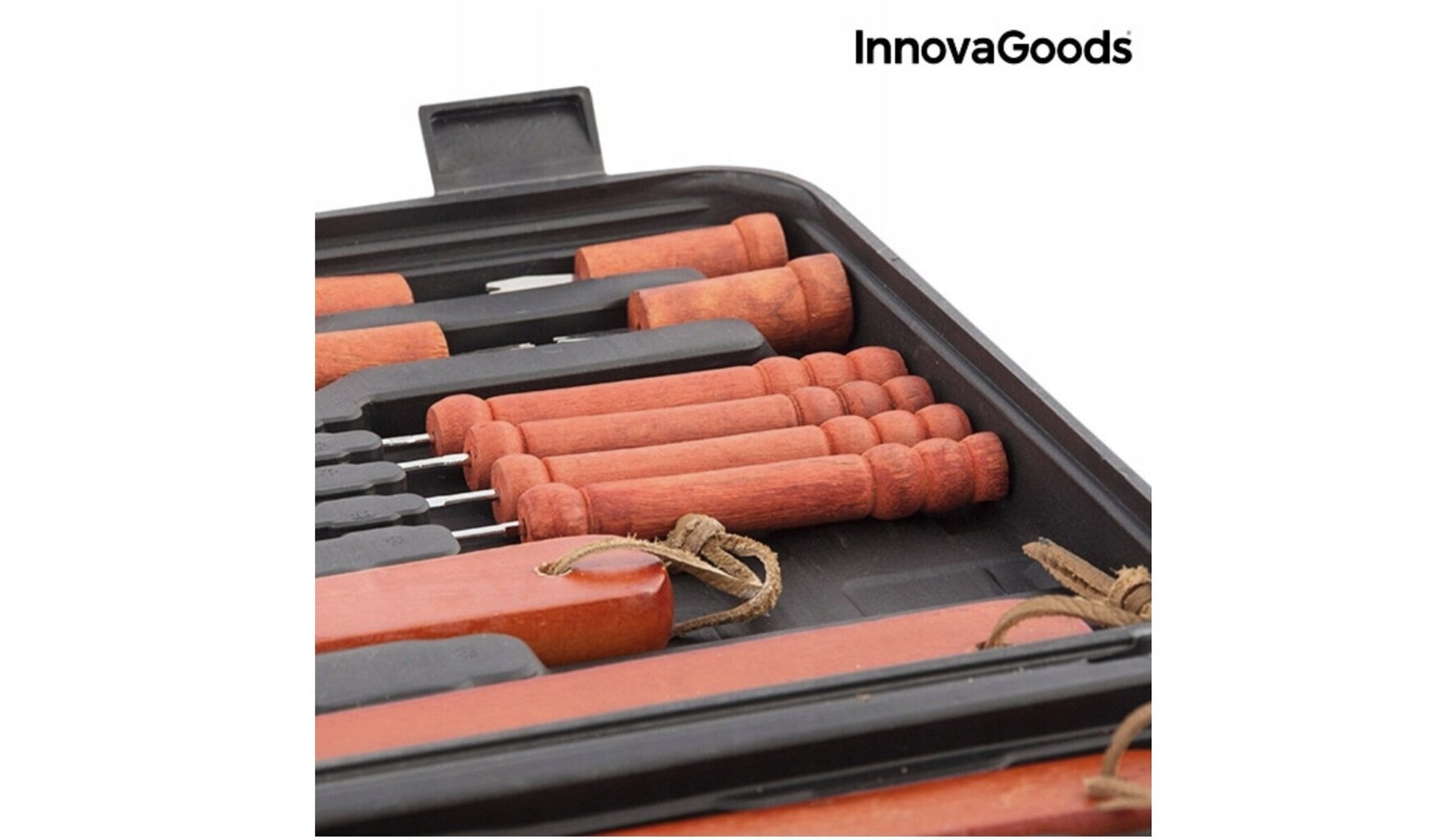 Grillityökalusarja InnovaGoods, 40 x 27 x 6 cm, musta hinta ja tiedot | Grillitarvikkeet ja -välineet | hobbyhall.fi