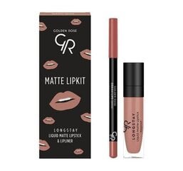 Huulimeikkisarja Golden Rose Longstay matte Lipkit Warm Nude: matta nestemäinen huulipuna Longstay Liquid Matte Nr 13 5,5 g + huultenrajauskynä Dream Lips Liner Nr 503 1,6 g hinta ja tiedot | Huulipunat, huulikiillot ja huulirasvat | hobbyhall.fi