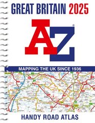 Great Britain A-Z Handy Road Atlas 2025 (A5 Spiral) hinta ja tiedot | Matkakirjat ja matkaoppaat | hobbyhall.fi