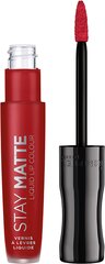 Nestemäinen huulipuna Rimmel Stay Matte Liquid 500 Fire Starter, 5,5 ml hinta ja tiedot | Huulipunat, huulikiillot ja huulirasvat | hobbyhall.fi