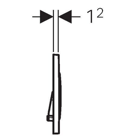 Geberit Sigma 20 WC-nuppi 115.882.KM.1, musta hinta ja tiedot | WC-istuimen lisätarvikkeet | hobbyhall.fi