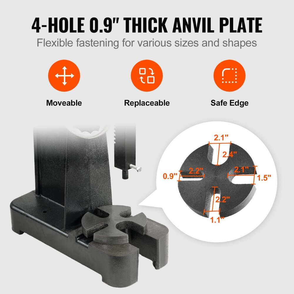 Käsikäyttöinen vipupuristin Vevor, 3 t, 310 mm hinta ja tiedot | Käsityökalut | hobbyhall.fi