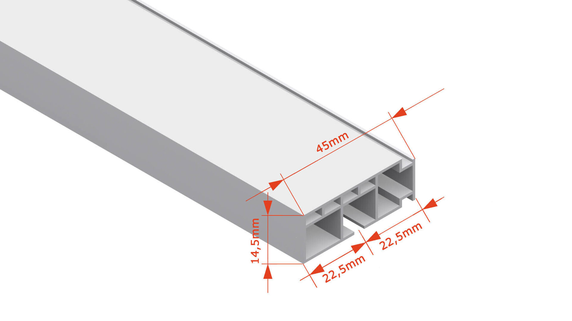 Verhokatto, yksirivinen PVC, koukut, 360 cm. hinta ja tiedot | Verhotangot | hobbyhall.fi