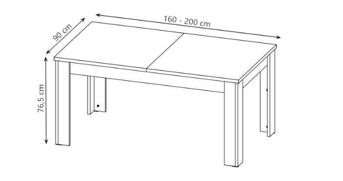 Jatkettava pöytä Liveo ARIS ST04 ruskea hinta ja tiedot | Ruokapöydät | hobbyhall.fi