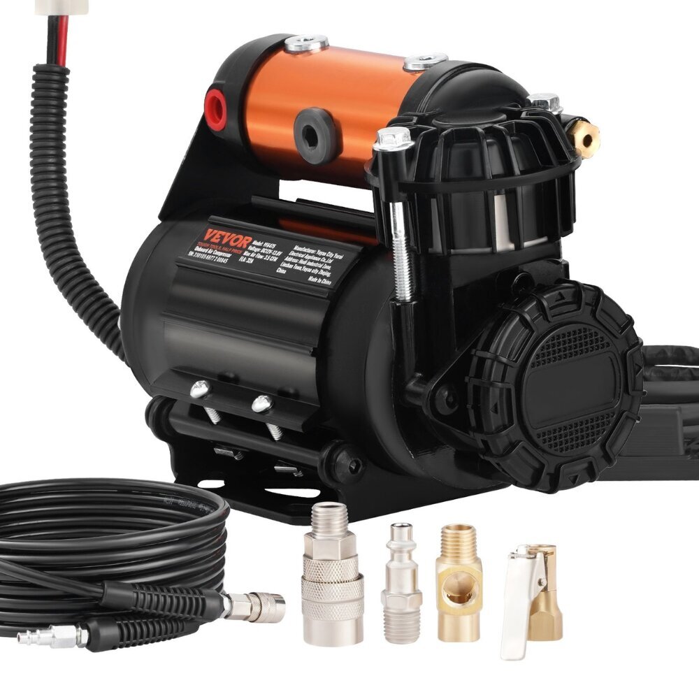 Kompakti kannettava ilmakompressori Vevor, 150 PSI, 100L/min, 12V hinta ja tiedot | Lisätarvikkeet autoiluun | hobbyhall.fi