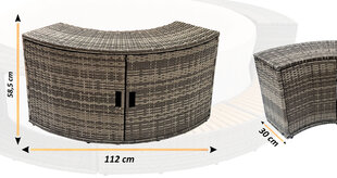 Neliönmuotoinen poreallaskaappi ovilla Thunder, 112 x 30 x 58,5 cm hinta ja tiedot | Thunder Urheilu ja vapaa-aika | hobbyhall.fi