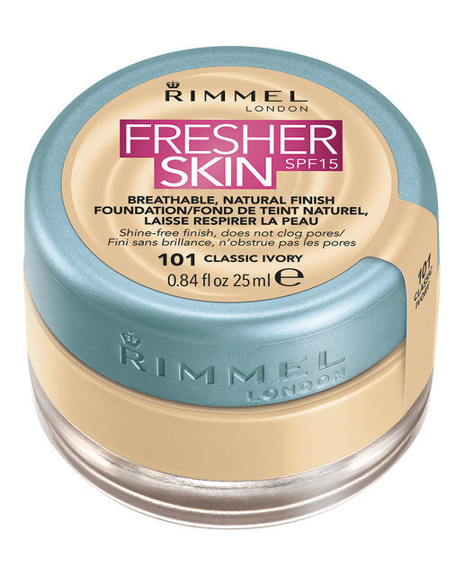 Rimmel London Fresher Skin meikkivoide 25 ml, 101 Classic Ivory hinta ja tiedot | Meikkivoiteet ja puuterit | hobbyhall.fi