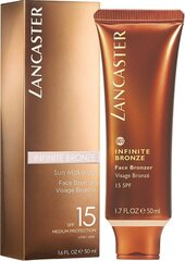 Lancaster Infinite Bronze SPF15 itseruskettava kasvovoide 50 ml hinta ja tiedot | Aurinkopuuterit ja poskipunat | hobbyhall.fi