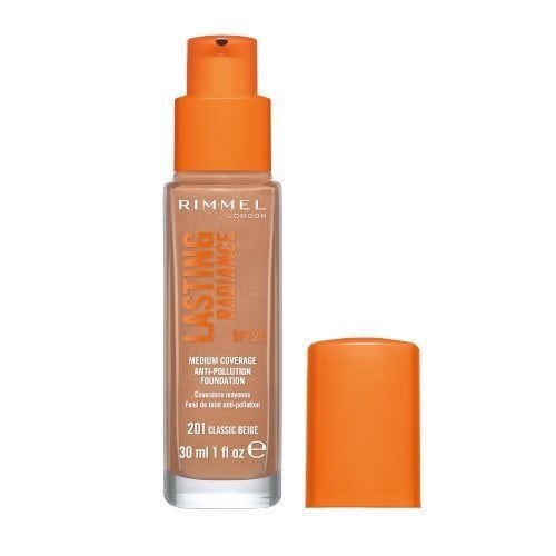 Rimmel Lasting Radiance Anti-Pollution Foundation 100 Ivory, 30 ml hinta ja tiedot | Meikkivoiteet ja puuterit | hobbyhall.fi