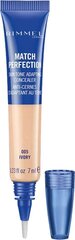 Rimmel Match Perfection Concealer Anti- Cernes peitevoide 7 ml, 005 Ivory hinta ja tiedot | Meikkivoiteet ja puuterit | hobbyhall.fi