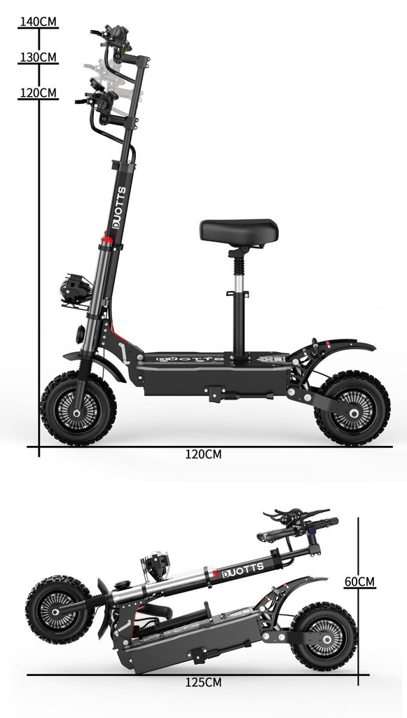 Sähköskootteri Duotts ​​​​D88, 1000W, 35Ah, 100km hinta ja tiedot | Sähköpotkulaudat | hobbyhall.fi