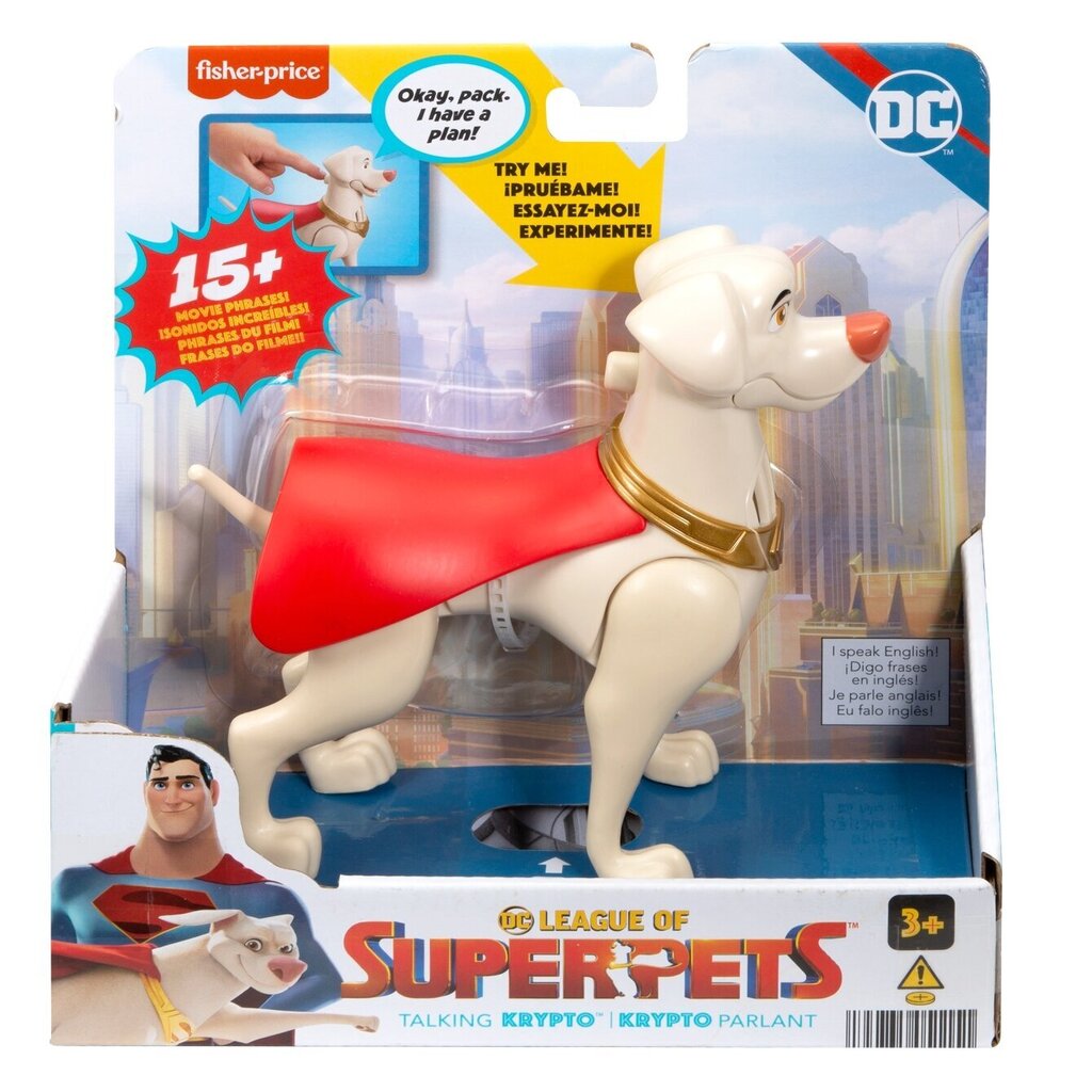 Fisher Price League Super Pets Krypto 15cm hinta ja tiedot | Poikien lelut | hobbyhall.fi