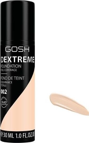 GOSH Dextreme Full Coverage -meikkivoide, 30 ml, 002 Porcelain hinta ja tiedot | Meikkivoiteet ja puuterit | hobbyhall.fi
