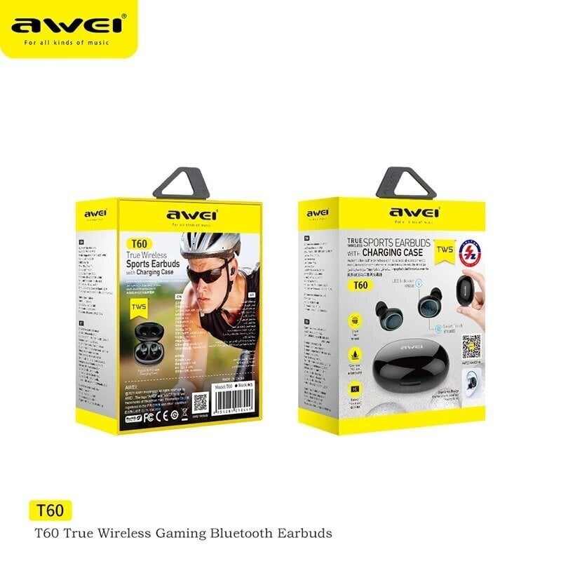 Awei T60 Black hinta ja tiedot | Kuulokkeet | hobbyhall.fi