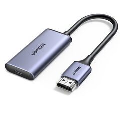 Sovitin UGREEN 70693 HDMI to Type-C HDR Alumiiniseos hinta ja tiedot | Adapterit | hobbyhall.fi