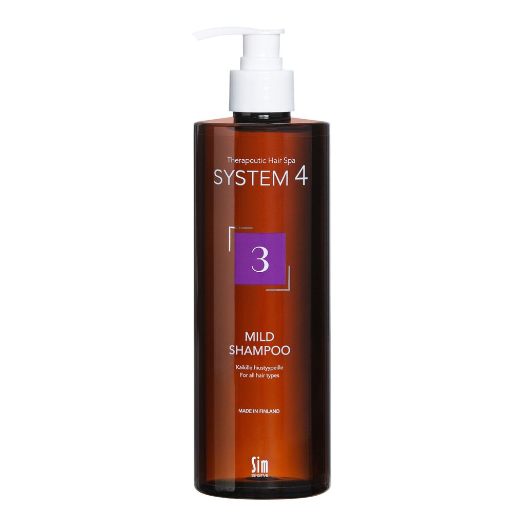 System4 3 Mieto Shampoo 500 ml hinta ja tiedot | Shampoot | hobbyhall.fi