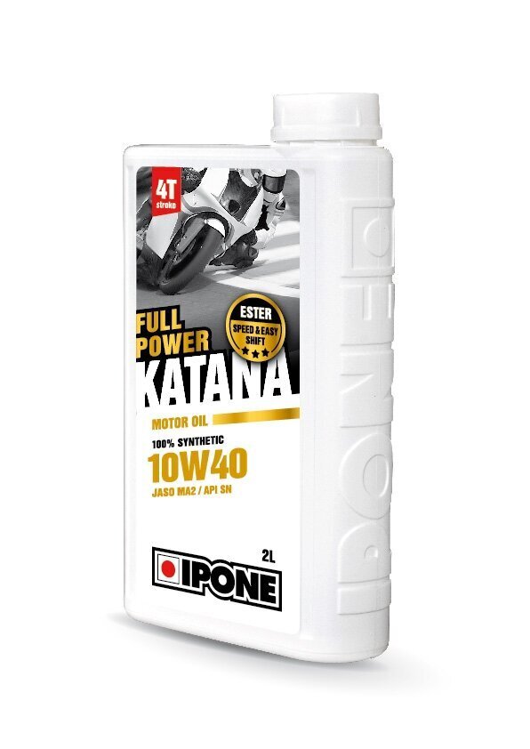 Synteettinen öljy 4-tahtimoottoreille Ipone Full Power Katana, 800360, 10W40, 2 l hinta ja tiedot | Moottoriöljyt moottoripyörille | hobbyhall.fi