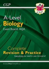 A-Level Biology: AQA Year 1 & 2 Complete Revision & Practice with Online Edition hinta ja tiedot | Lasten tietokirjat | hobbyhall.fi