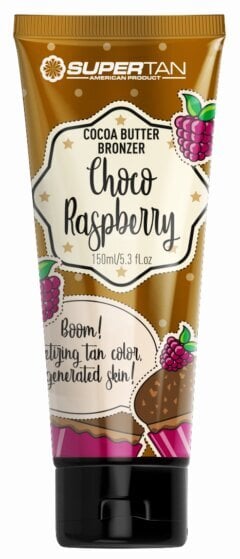 Rusketusvoide ja aurinkovoide Supertan Choco Raspberry, 150 ml