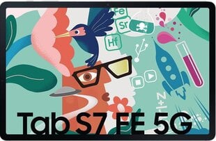 Samsung Galaxy Tab S7 FE 5G 4/64GB Light Green SM-T736BLGAEUE hinta ja tiedot | Tabletit | hobbyhall.fi