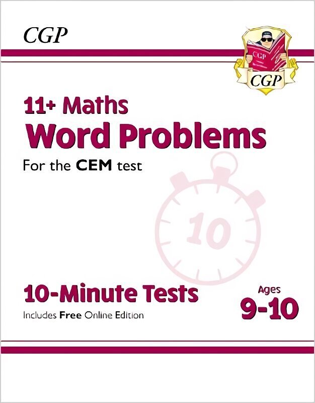 11plus CEM 10-Minute Tests: Maths Word Problems - Ages 9-10 (with Online Edition) hinta ja tiedot | Lasten tietokirjat | hobbyhall.fi