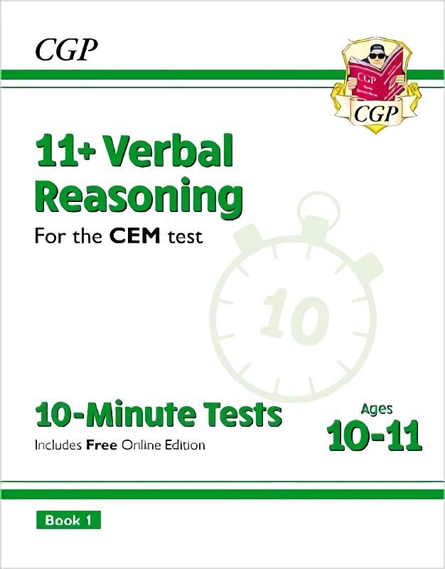 11plus CEM 10-Minute Tests: Verbal Reasoning - Ages 10-11 Book 1 (with Online Edition) hinta ja tiedot | Lasten tietokirjat | hobbyhall.fi