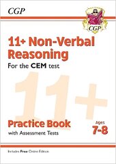 11plus CEM Non-Verbal Reasoning Practice Book & Assessment Tests - Ages 7-8 (with Online Edition) hinta ja tiedot | Lasten tietokirjat | hobbyhall.fi