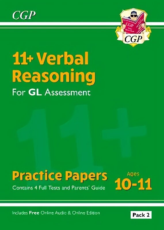 11plus GL Verbal Reasoning Practice Papers: Ages 10-11 - Pack 2 (with Parents' Guide & Online Ed) hinta ja tiedot | Lasten tietokirjat | hobbyhall.fi