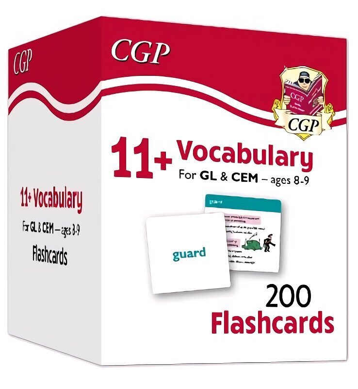 11plus Vocabulary Flashcards for Ages 8-9 - Pack 1 hinta ja tiedot | Vieraiden kielten oppimateriaalit | hobbyhall.fi