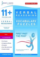 11plus Puzzles Vocabulary Puzzles Book 1 hinta ja tiedot | Lasten tietokirjat | hobbyhall.fi