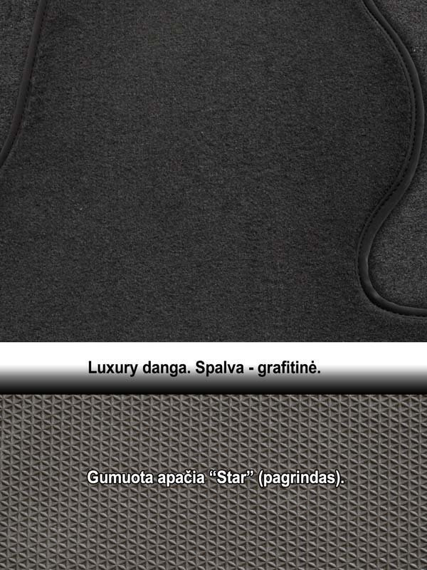 ARS RENAULT CLIO 2012-> /14\1 Luxury matot hinta ja tiedot | Auton tekstiilimatot | hobbyhall.fi