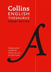 English Pocket Thesaurus: The Perfect Portable Thesaurus 7th Revised edition hinta ja tiedot | Vieraiden kielten oppimateriaalit | hobbyhall.fi