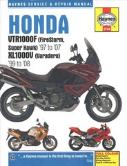 Honda VTR1000F (FireStorm, Super Hawk) (97 - 07) & XL1000V (Varadero) (99 - 08) Haynes Repair Manual hinta ja tiedot | Matkakirjat ja matkaoppaat | hobbyhall.fi