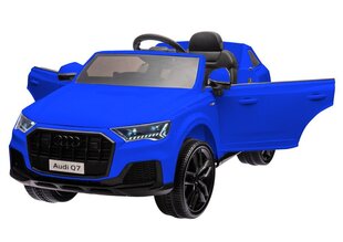 Audi Q7 yksipaikkainen sähköauto, sininen hinta ja tiedot | Lasten sähköautot | hobbyhall.fi