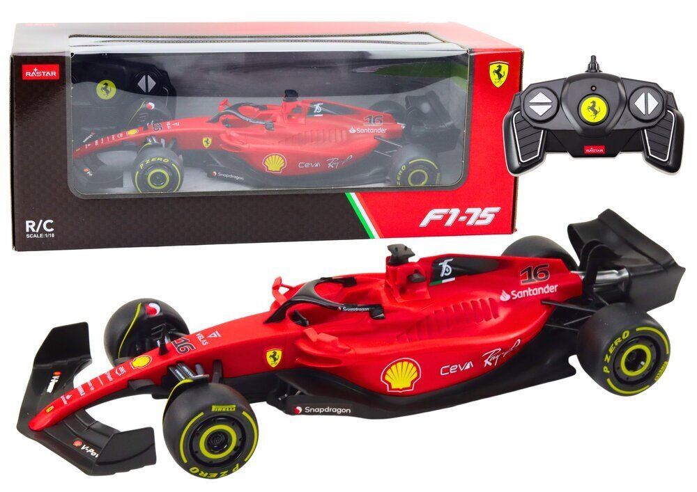 Kauko-ohjattava Ferrari F1-75, punainen hinta ja tiedot | Poikien lelut | hobbyhall.fi