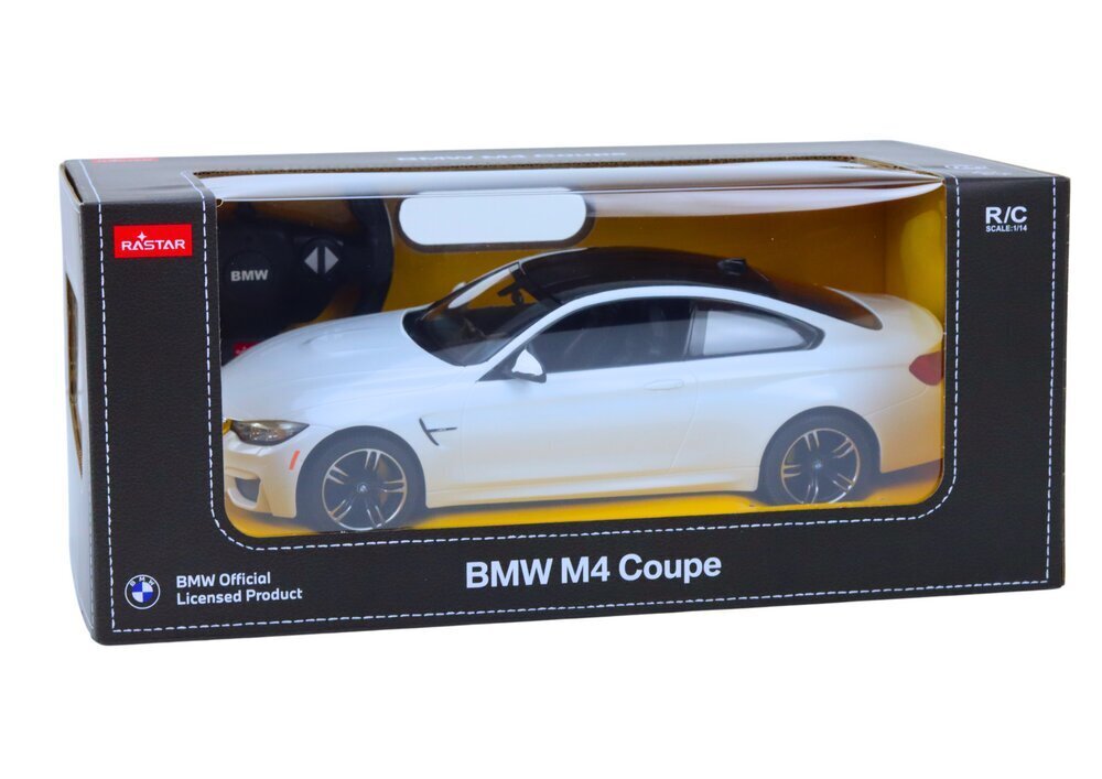 Kauko-ohjattava BMW M4 Copue 1:14, valkoinen hinta ja tiedot | Poikien lelut | hobbyhall.fi