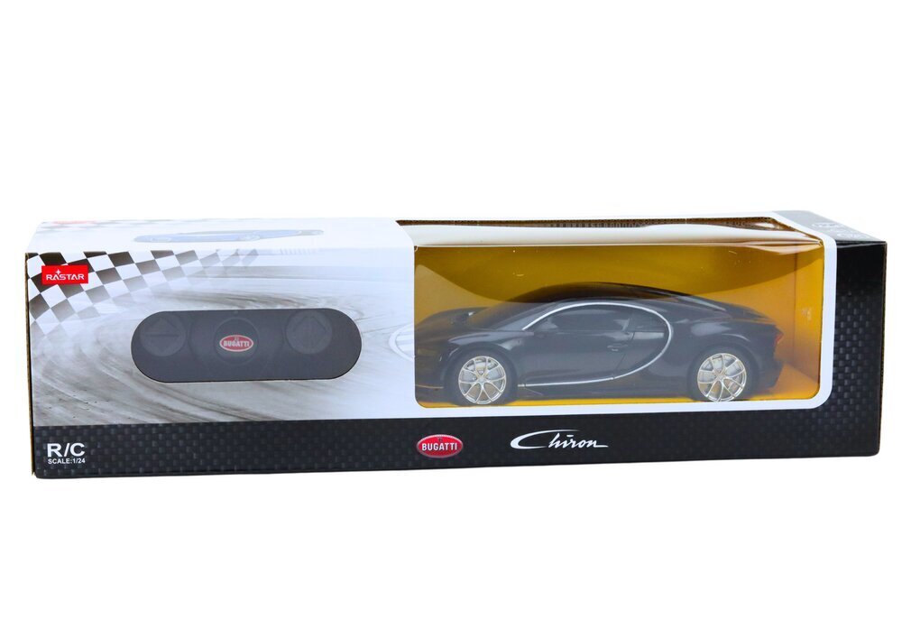 Bugatti Veyron Chiron 1:24 kauko-ohjattava auto, musta hinta ja tiedot | Poikien lelut | hobbyhall.fi