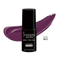 Geelikynsilakka "Sincero Salon", 6 ml, Diva, 821 hinta ja tiedot | Kynsilakat ja kynsienhoitotuotteet | hobbyhall.fi